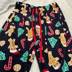 Black Festive Pajama Pants